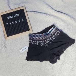 LA Hearts High-Waisted Embroidered Shorts